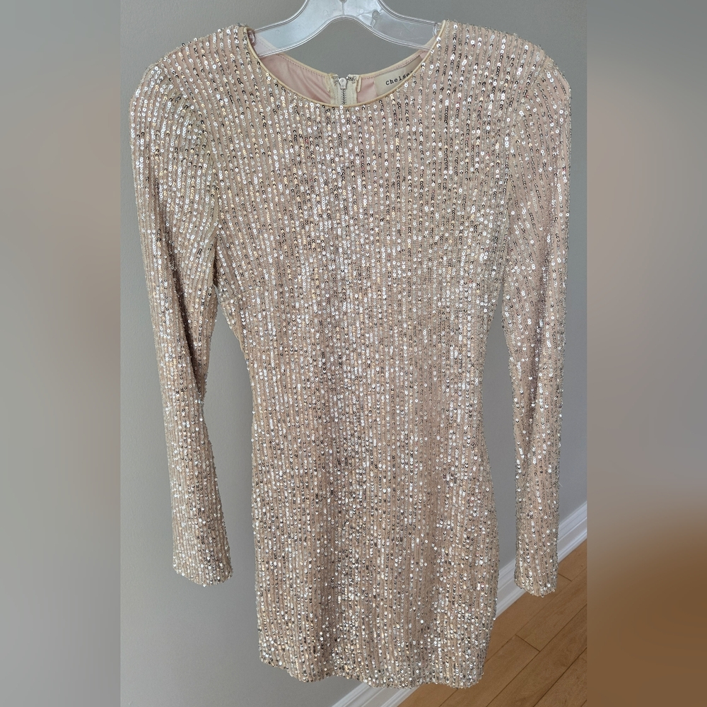Champagne Gold Sequin Dress